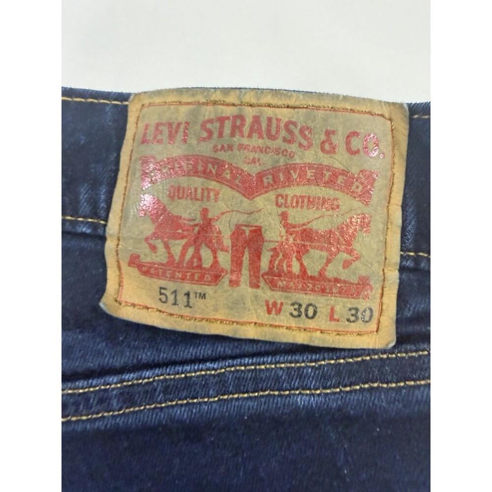 LEVI'S 511 Slim Fit Jeans Men's Size 30x30 Blue Denim Excellent Condition